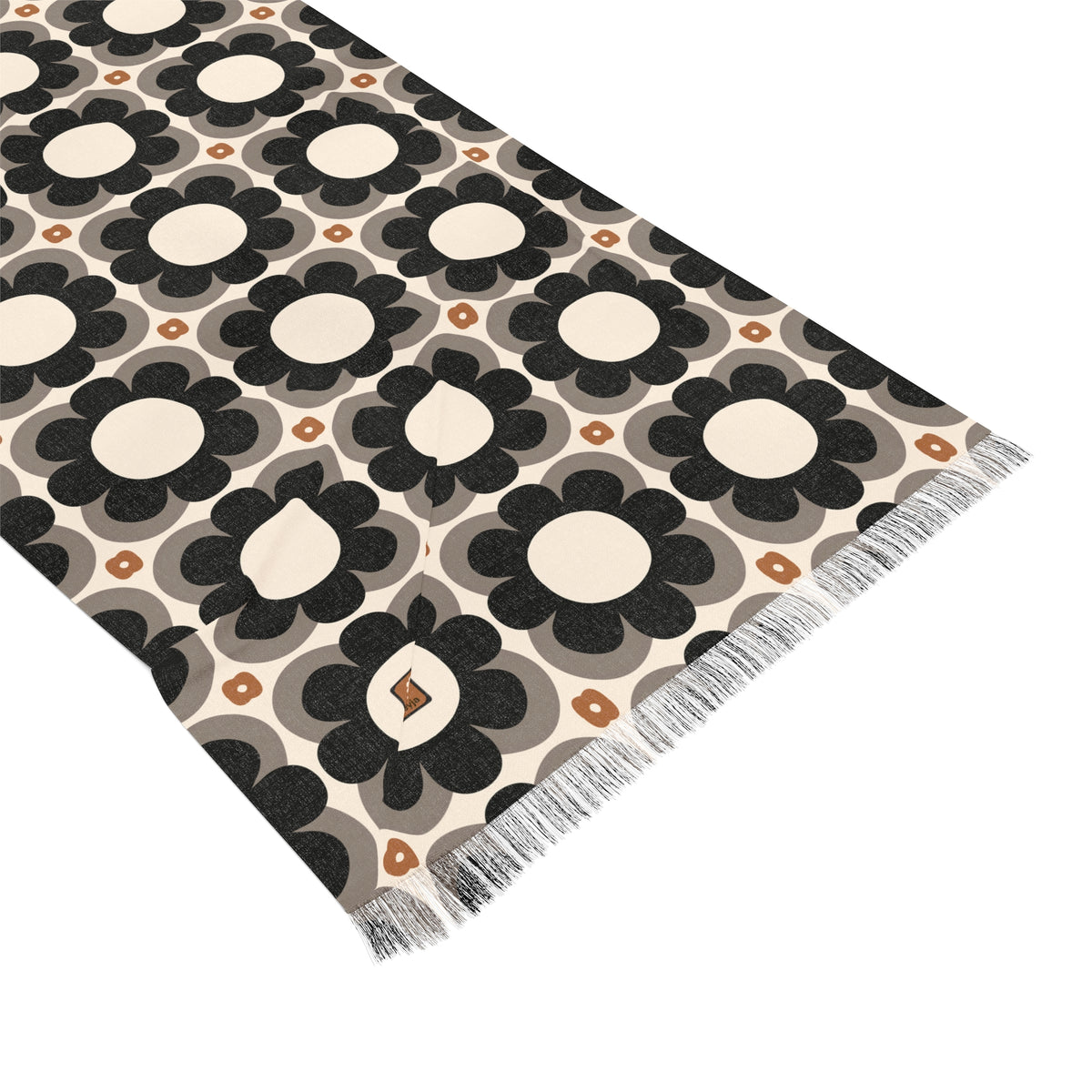 Buttery Soft Pashmina Scarf: Casablanca ~ Light Scarf in Neutral Floral Print