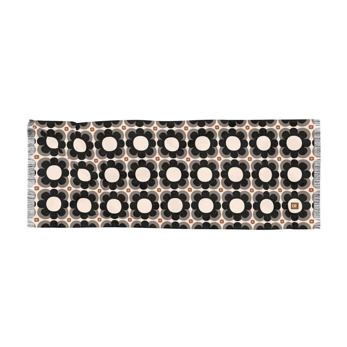 Buttery Soft Pashmina Scarf: Casablanca ~ Light Scarf in Neutral Floral Print